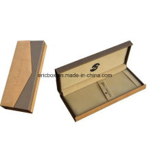 Jy-Pb20 Brown Color Plastic Gift Pen Case with Black Logo